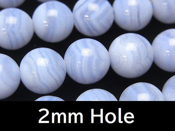 Blue Lace Agate AAA Round 12 mm [2 mm hole] half or 1 strand beads (aprx.15 inch / 36 cm)