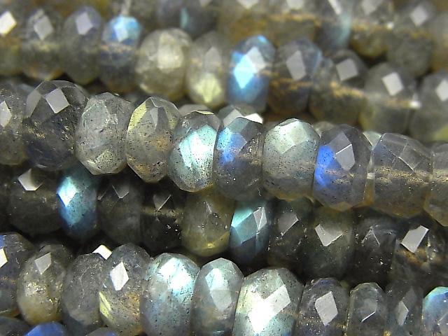 [Video]High Quality Labradorite AAA Faceted Button Roundel  half or 1strand beads (aprx.13inch/33cm)