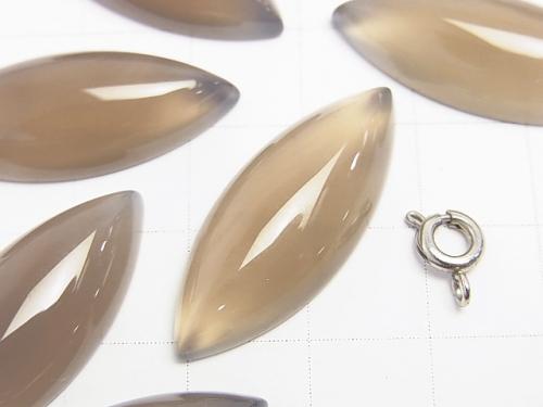 Gray Onyx AAA Marquise Cabochon 30x12mm 1pc $3.39!