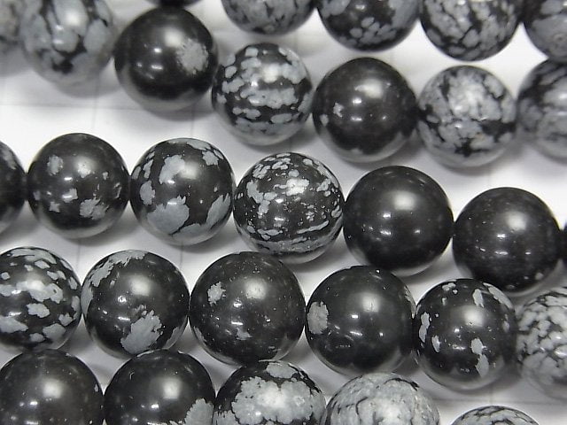 Snowflake Obsidian Round 10mm 1strand beads (aprx.15inch/36cm)