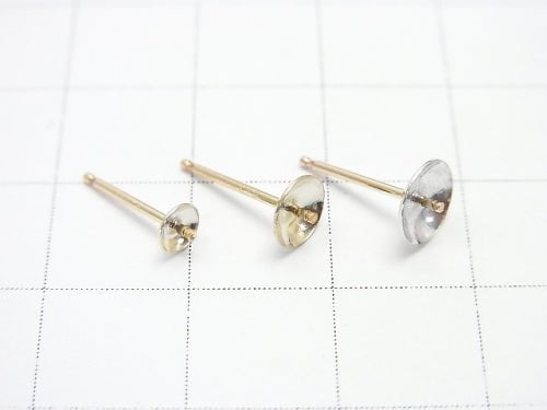 14KGF Direct Connected Earthtuds Earrings [10.5x4mm][12x5.2mm][12x6mm] 1pair