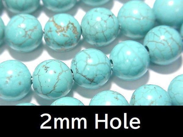 [Video]Magnesite Turquoise Round 10mm [2mm hole] 1strand beads (aprx.15inch/37cm)