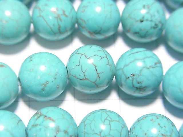 [Video]Magnesite Turquoise Round 10mm [2mm hole] 1strand beads (aprx.15inch/37cm)