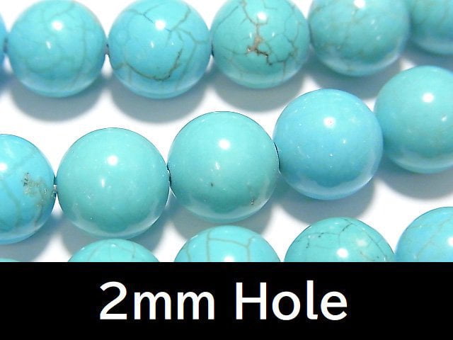 [Video]Magnesite Turquoise Round 12mm [2mm hole] 1strand beads (aprx.15inch/36cm)