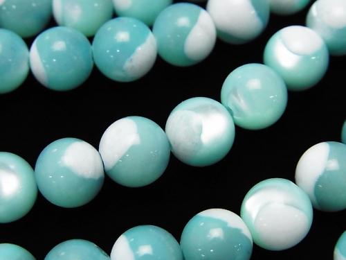 1strand $7.79! Mother of Pearl MOP Light Blue Round 8mm 1strand (aprx.15inch / 38cm)