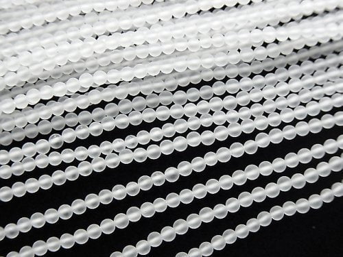 [Video]Frosted Quartz AAA Round 2mm 1strand beads (aprx.15inch/38cm)