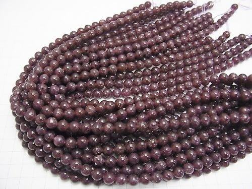 [Video]Lepidolite AAA Round 8mm half or 1strand beads (aprx.15inch/38cm)
