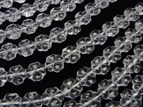 Crystal AAA Clover 14 x 14 x 5 mm half or 1 strand (aprx.15 inch / 38 cm)