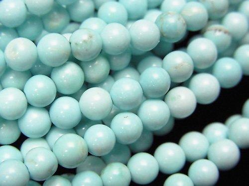 1strand $2.79! Magnesite Turquoise light blue color Round 4mm 1strand (aprx.15inch / 38cm)