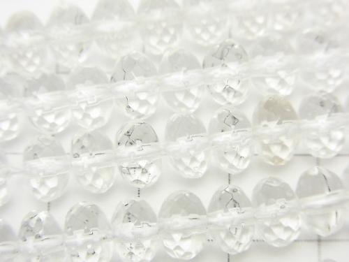 Crystal AAA- Faceted Button Roundel 7x7x5mm half or 1strand (aprx.15inch / 38cm)