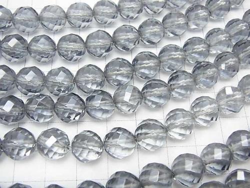 Silver Flash Crystal Twist 72Faceted Round 10mm half or 1strand (aprx.15inch / 38cm)