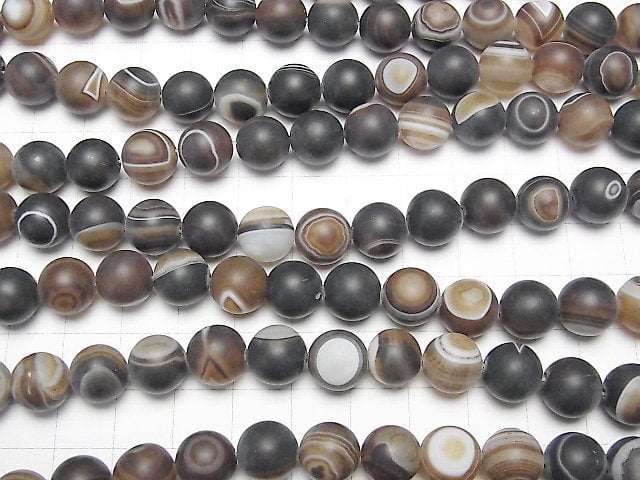 [Video] Frost Brown Sardonyx (Brown Eye Agate) AA++ Round 10mm 1strand beads (aprx.15inch / 37cm)