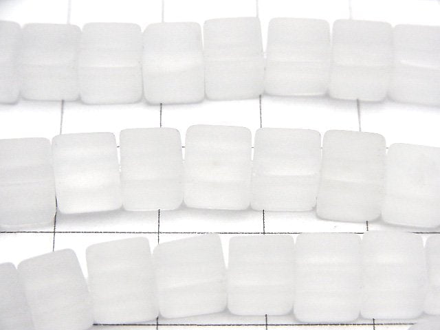 [Video] Frosted Quartz  Cube 6x6x6mm half or 1strand beads (aprx.15inch/37cm)