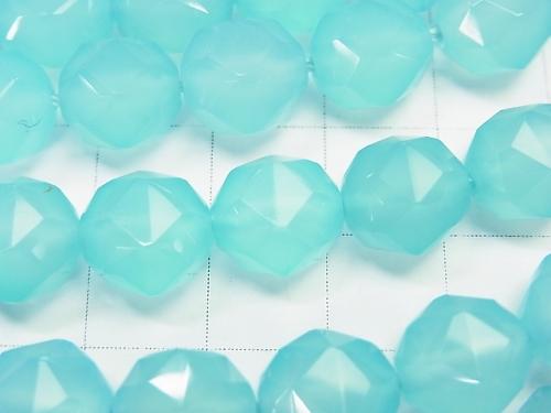 Sea Blue Chalcedony AAA Star Faceted Round 10 mm 1/4 or 1strand (aprx.15 inch / 38 cm)