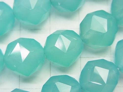 Sea Blue Chalcedony AAA Star Faceted Round 12 mm 1/4 or 1strand (aprx.15 inch / 38 cm)