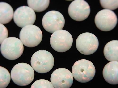 Kyoto Opal Round 8 mm [White x Pink] Half Drilled Hole 1pc $7.79!