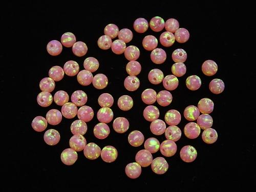 Kyoto Opal Round 4mm [Pink] Half Drilled Hole 2pcs $6.79!