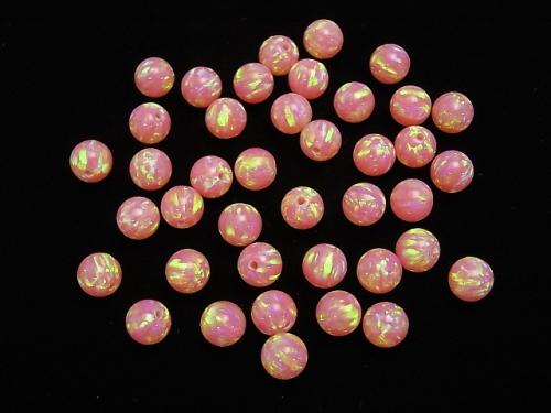 Kyoto Opal Round 6 mm [Pink] Half Drilled Hole 2pcs $7.79!