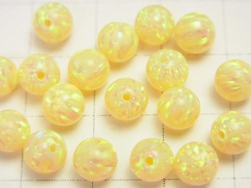 Kyoto Opal Round 6 mm [Yellow] Half Drilled Hole 2 pcs $7.79!