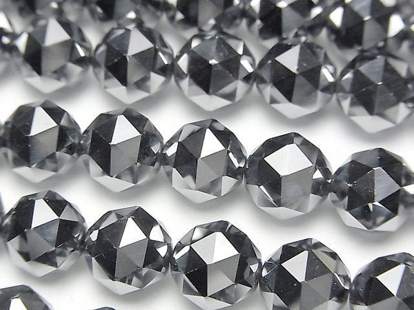 [Video]High Quality! Terahertz Triangle Faceted Round 10mm half or 1strand beads (aprx.15inch/36cm)