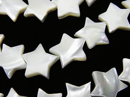 Mother of Pearl MOP White Star [6mm] [8mm] [10mm] [12mm] 1strand beads (aprx.15inch / 36cm)