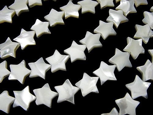 Mother of Pearl MOP White Star [6mm] [8mm] [10mm] [12mm] 1strand beads (aprx.15inch / 36cm)