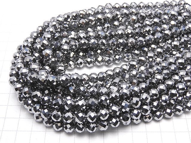 [Video] High Quality! Terahertz 64Faceted Round 8mm 1strand beads (aprx.15inch/36cm)