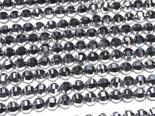 [Video]High Quality! Terahertz Mirror Faceted Round 6mm 1strand beads (aprx.15inch/37cm)