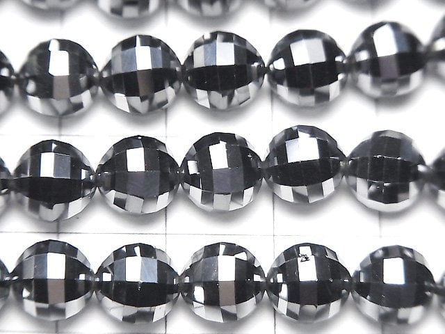 [Video]High Quality! Terahertz Mirror Faceted Round 8mm 1strand beads (aprx.15inch/37cm)