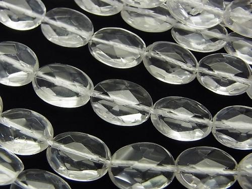Crystal AA ++ Faceted Oval 14 x 10 x 5 mm half or 1 strand (aprx.15 inch / 37 cm)