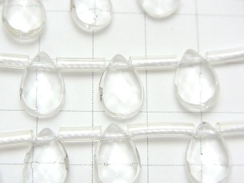 Crystal AAA - Faceted Pear Shape 12 x 8 x 4 mm half or 1 strand (aprx. 15 inch / 36 cm)