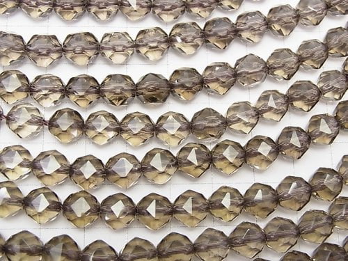 High Quality! Smoky Quartz AAA Star Faceted Round 8mm 1/4 or 1strand beads (aprx.15inch/38cm)