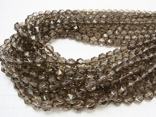 High Quality! Smoky Quartz AAA Star Faceted Round 8mm 1/4 or 1strand beads (aprx.15inch/38cm)