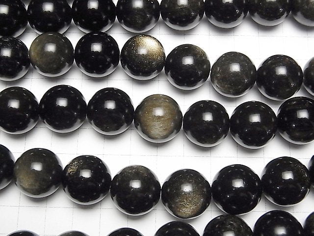[Video]Golden Obsidian AAA Round 18mm half or 1strand beads (aprx.15inch/36cm)