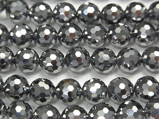 [Video] High Quality! Terahertz 128Faceted Round 8mm 1strand beads (aprx.15inch/37cm)
