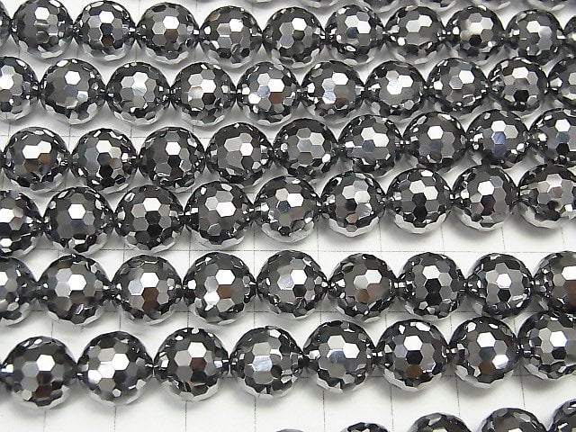 High Quality!  Terahertz  128Faceted Round 10mm half or 1strand beads (aprx.15inch/36cm)