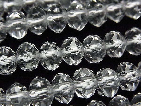 [Video] High Quality! Crystal AAA Star Faceted Button Roundel 8x8x6mm 1/4 or 1strand beads (aprx.15inch/38cm)