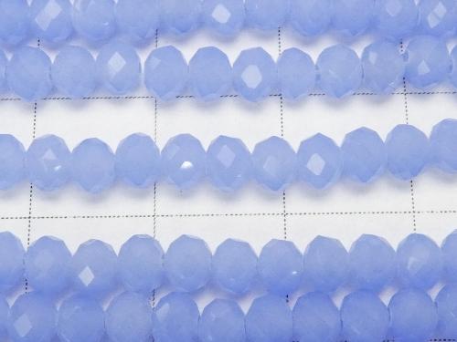 1strand $1.79! Glass Beads  Faceted Button Roundel 4x4x3mm Blue 1strand (aprx.19inch / 47cm)