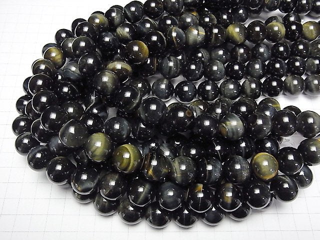 [Video]Natural color Green Tiger's Eye AA++ Round 16mm half or 1strand beads (aprx.15inch/36cm)