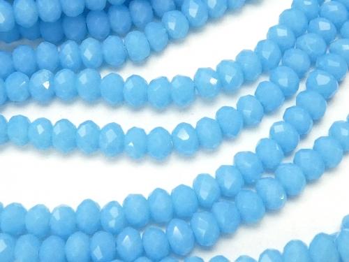 1strand $1.79! Glass Beads  Faceted Button Roundel 3x3x3mm Sky Blue 1strand (aprx.14inch / 34cm)