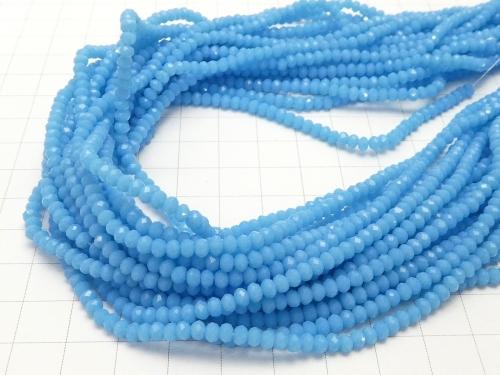 1strand $1.79! Glass Beads  Faceted Button Roundel 3x3x3mm Sky Blue 1strand (aprx.14inch / 34cm)