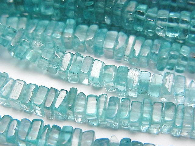 [Video]Apatite AAA Square Roundel (disc) 1strand beads (aprx.15inch/38cm)