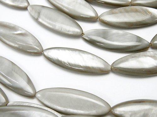 Gray color Shell Marquise 30x10x4mm 1strand beads (aprx.13inch / 33cm)