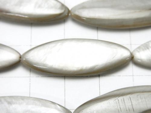 Gray color Shell Marquise 30x10x4mm 1strand beads (aprx.13inch / 33cm)