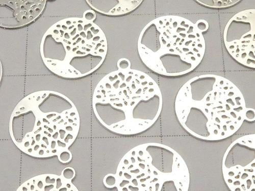 Metal Parts Holy Charm [Tree of Life] 10mm Silver Color 2pcs $1.19!