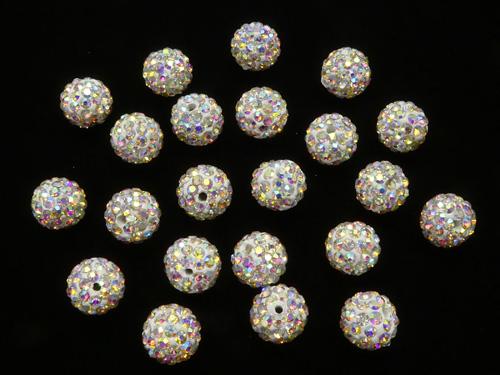 Rhinestone ball 8 mm [Rainbow] 10 pcs $4.79!