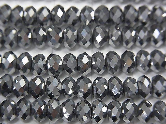 [Video] Terahertz  Faceted Button Roundel 6x6x3mm half or 1strand beads (aprx.15inch/38cm)
