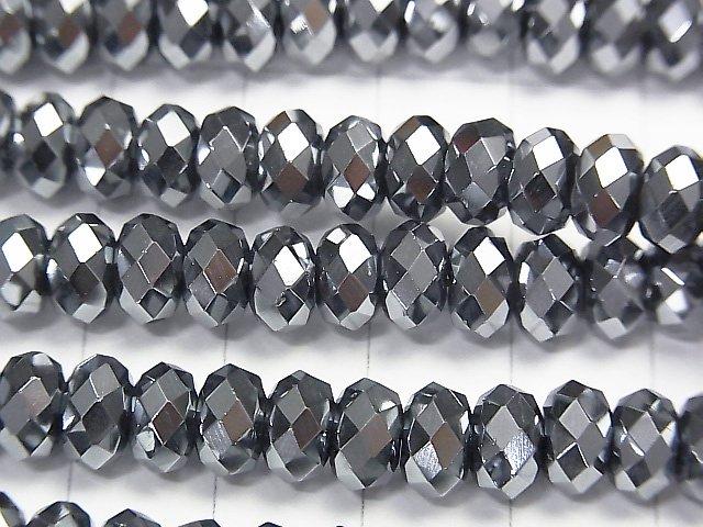 [Video] Terahertz  Faceted Button Roundel 8x8x4mm half or 1strand beads (aprx.15inch/37cm)