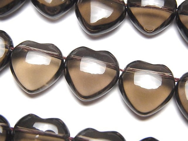 [Video]Smoky Quartz AAA Heart 14x14x7mm half or 1strand beads (aprx.15inch/38cm)