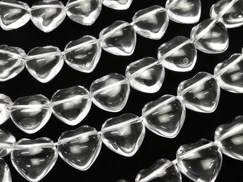 Crystal AAA Heart 12 x 12 x 6 mm half or 1 strand (aprx.15 inch / 38 cm)